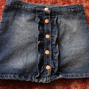 Tommy Bahama Size 5 Girl’s Denim Jean Skirt Ruffle Front